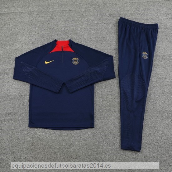 Nuevo Conjunto Completo Sudadera Entrenamiento Paris Saint Germain 23/24 Azul Marino II Rojo Baratas